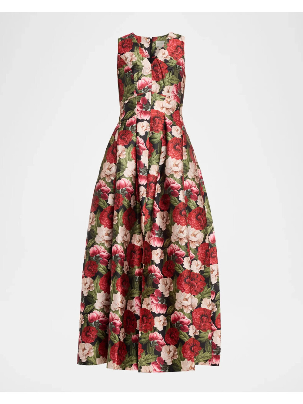NEW Sachin & Babi Brooke Pleated Floral-Print Mikado Gown Sz 8 #LD530 - Picture 4 of 11